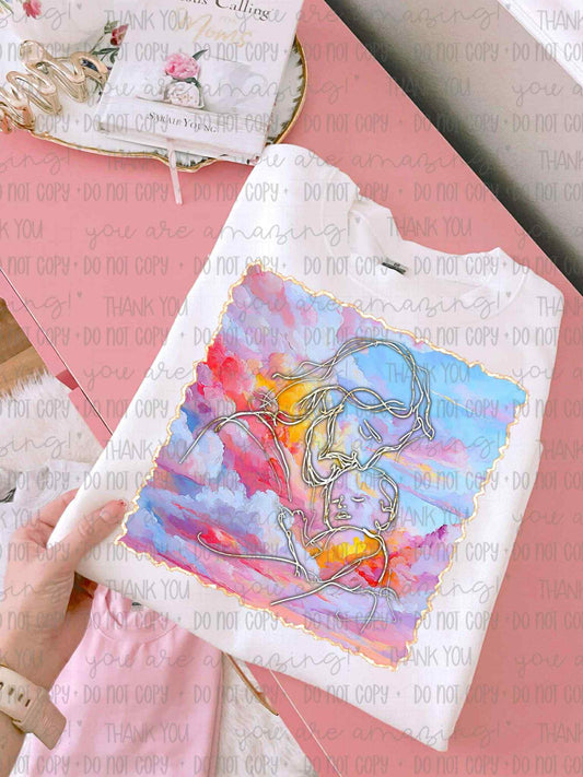 JESUS HOLDING BABY UP CLOSE WATERCOLOR *OLLIE & CO EXCLUSIVE*