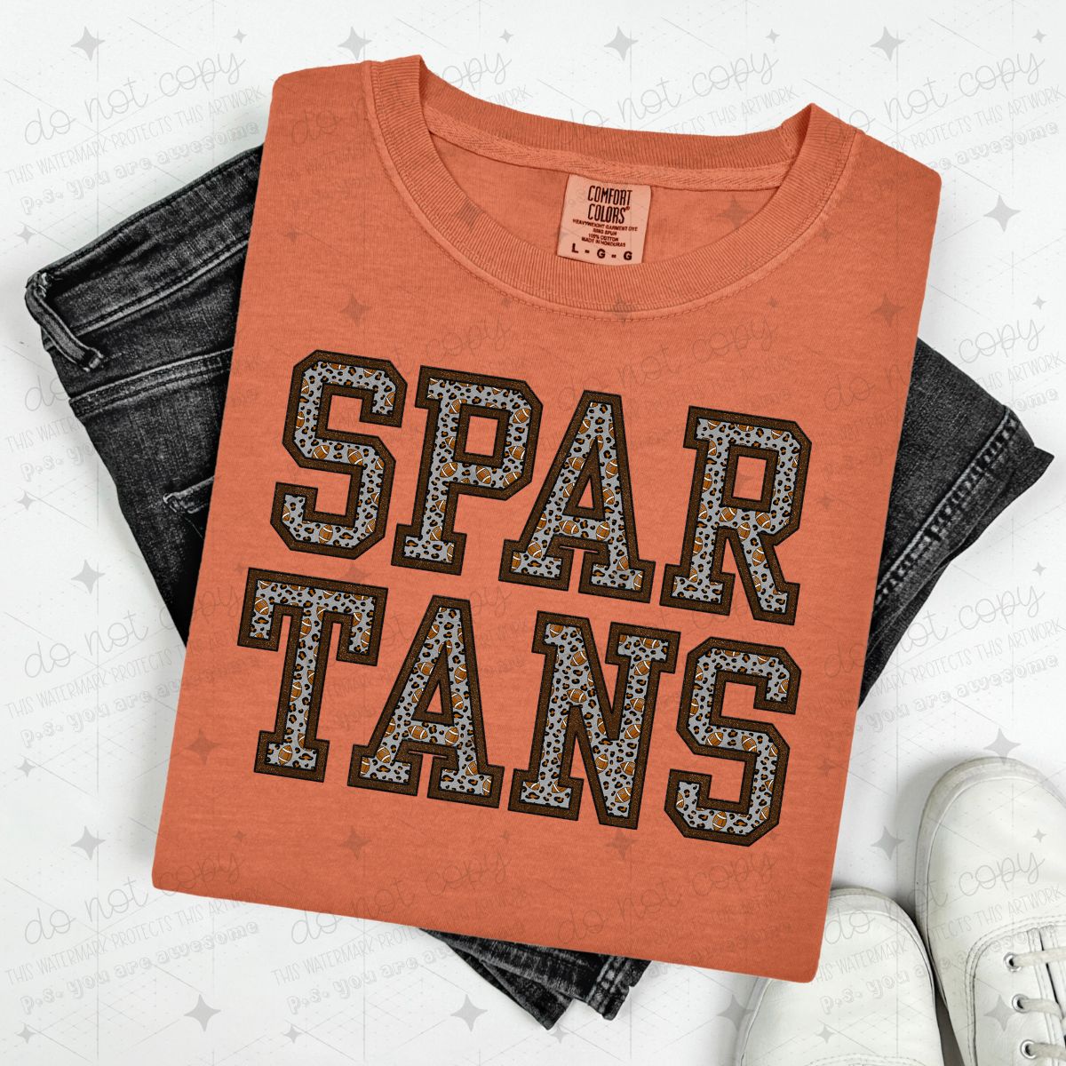FOOTBALL MASCOTS - FAUX GLITTER