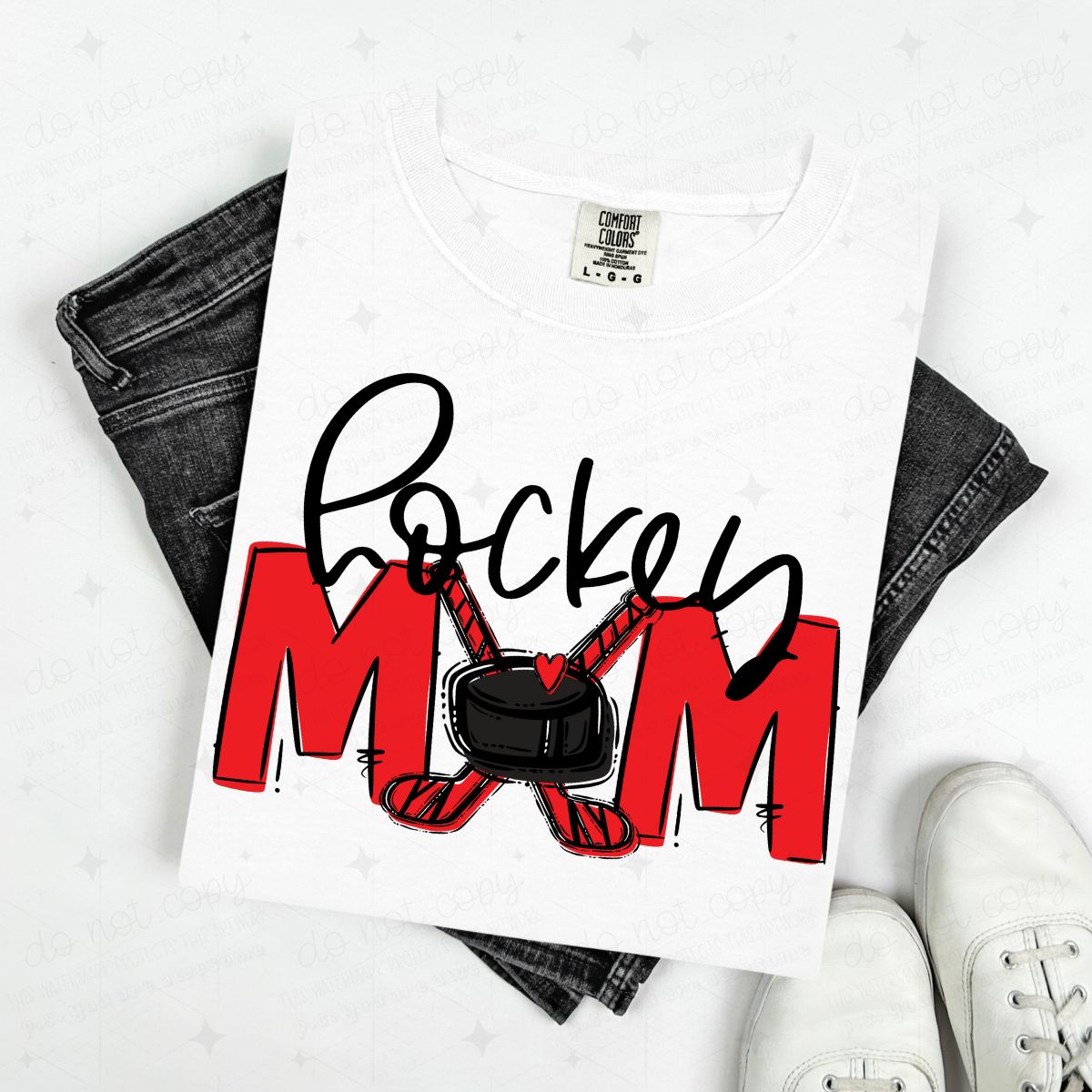 HOCKEY MOM - FLOWER/NO FLOWER OPTIONS