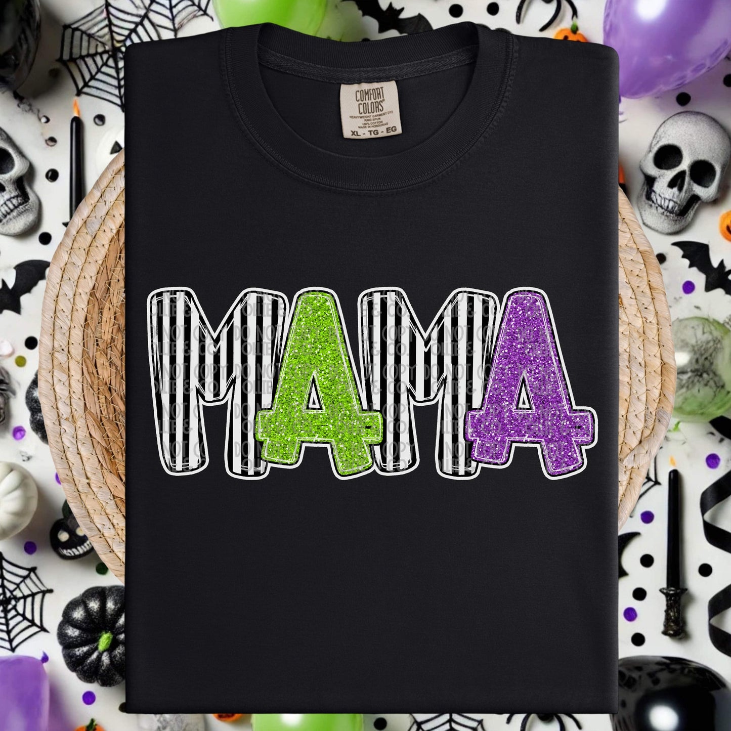 Purple & Lime Green Names-Ollie & Co.