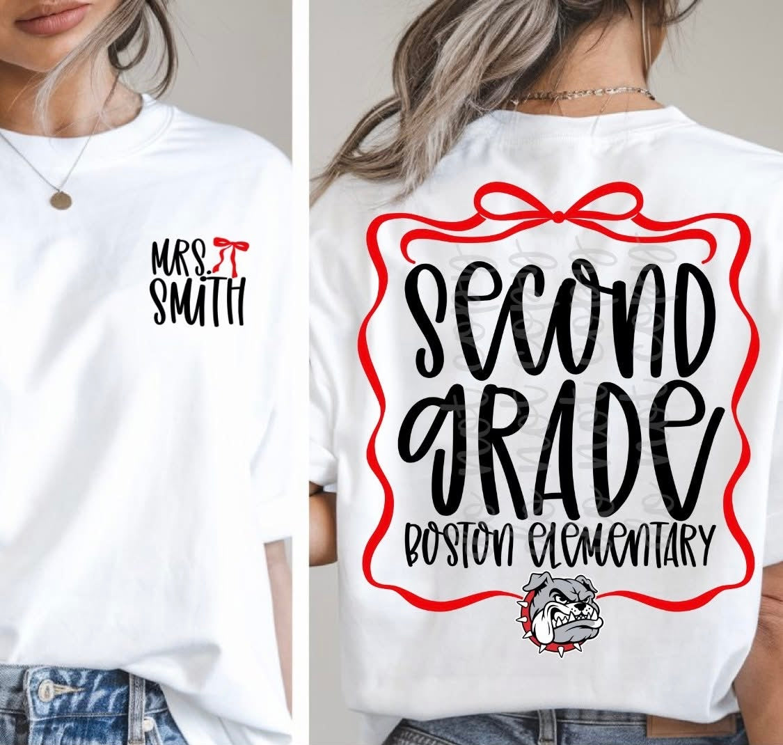 GRADE SCHOOL BOW FRAME - FRONT+BACK