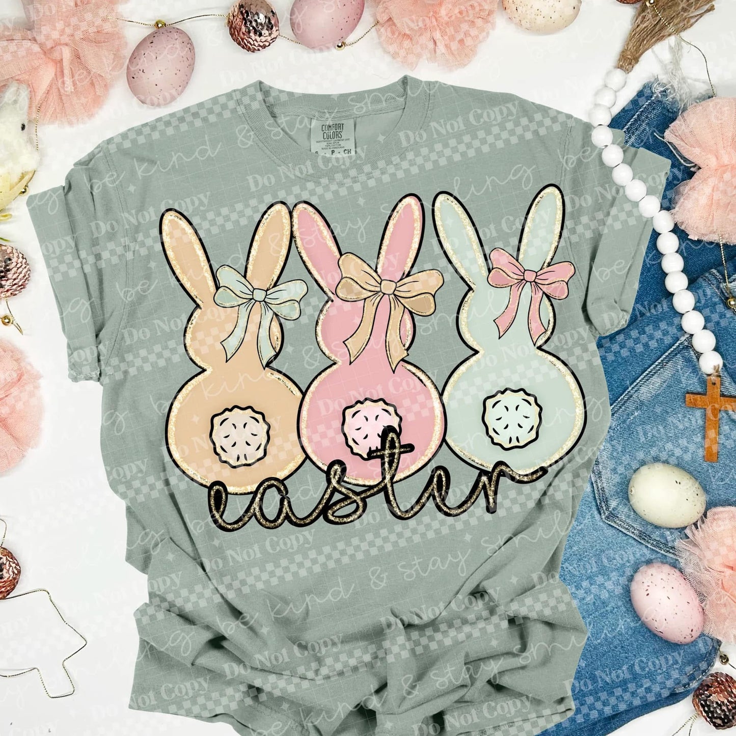 Boho Easter bunnies-Ollie & Co.