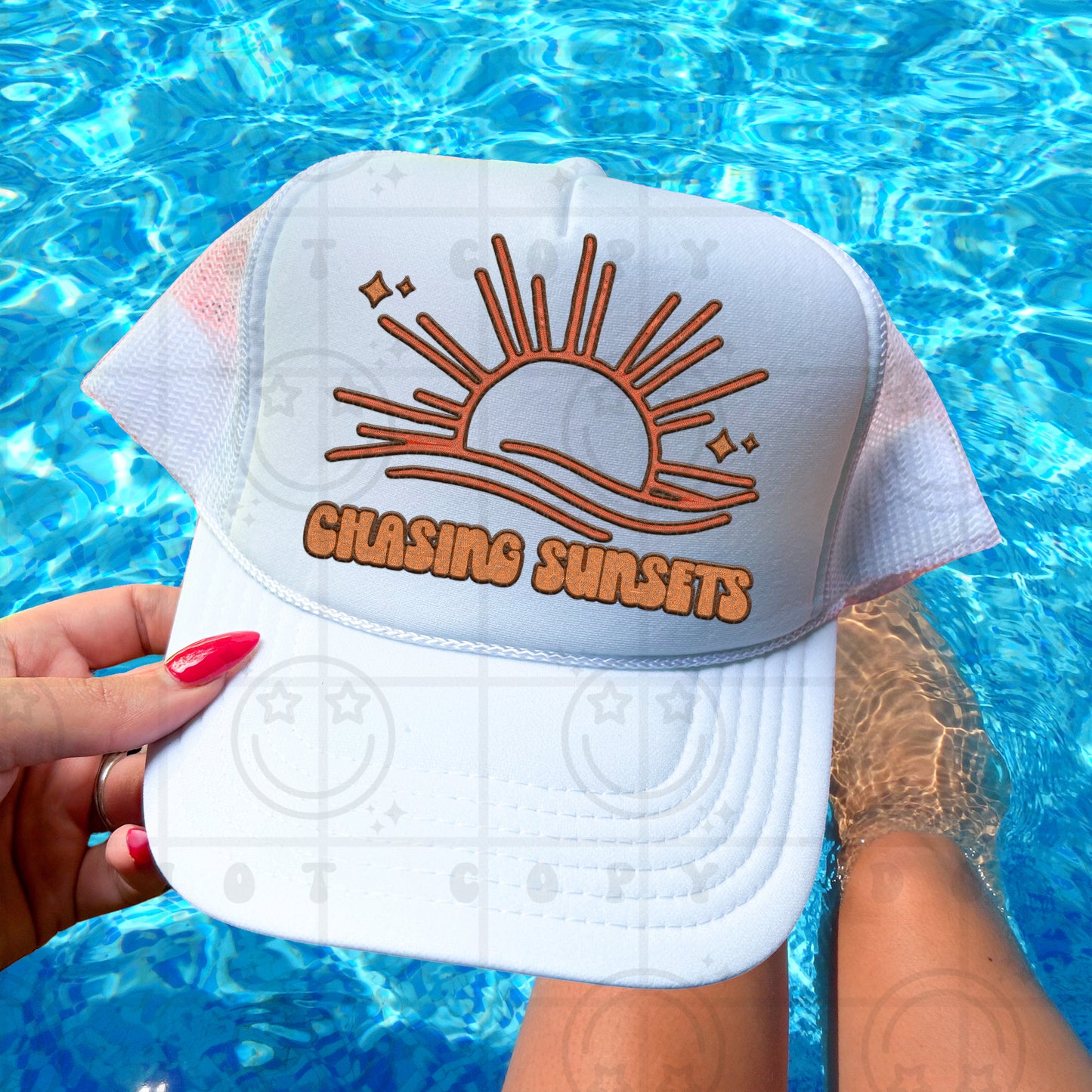 Chasing Sunsets Faux Embroidery