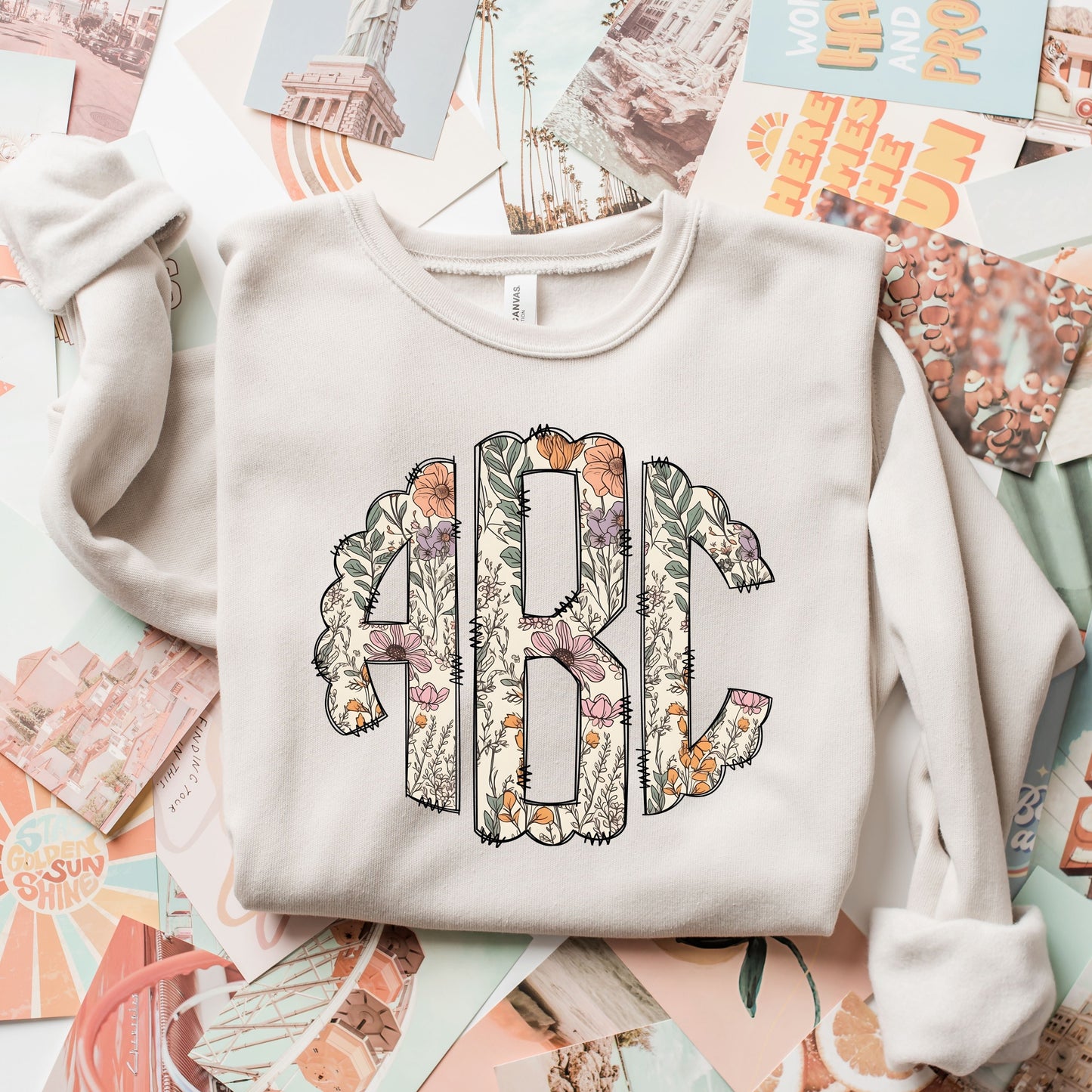 Boho Floral Monogram-Ollie & Co.