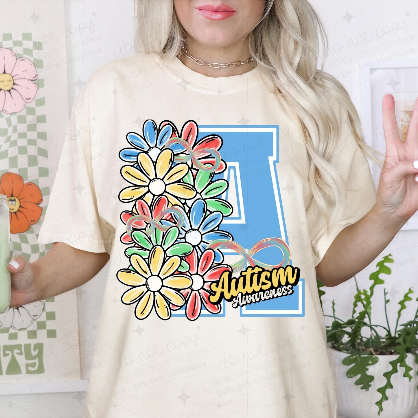 Autism Awareness floral - yellow awareness-Ollie & Co.