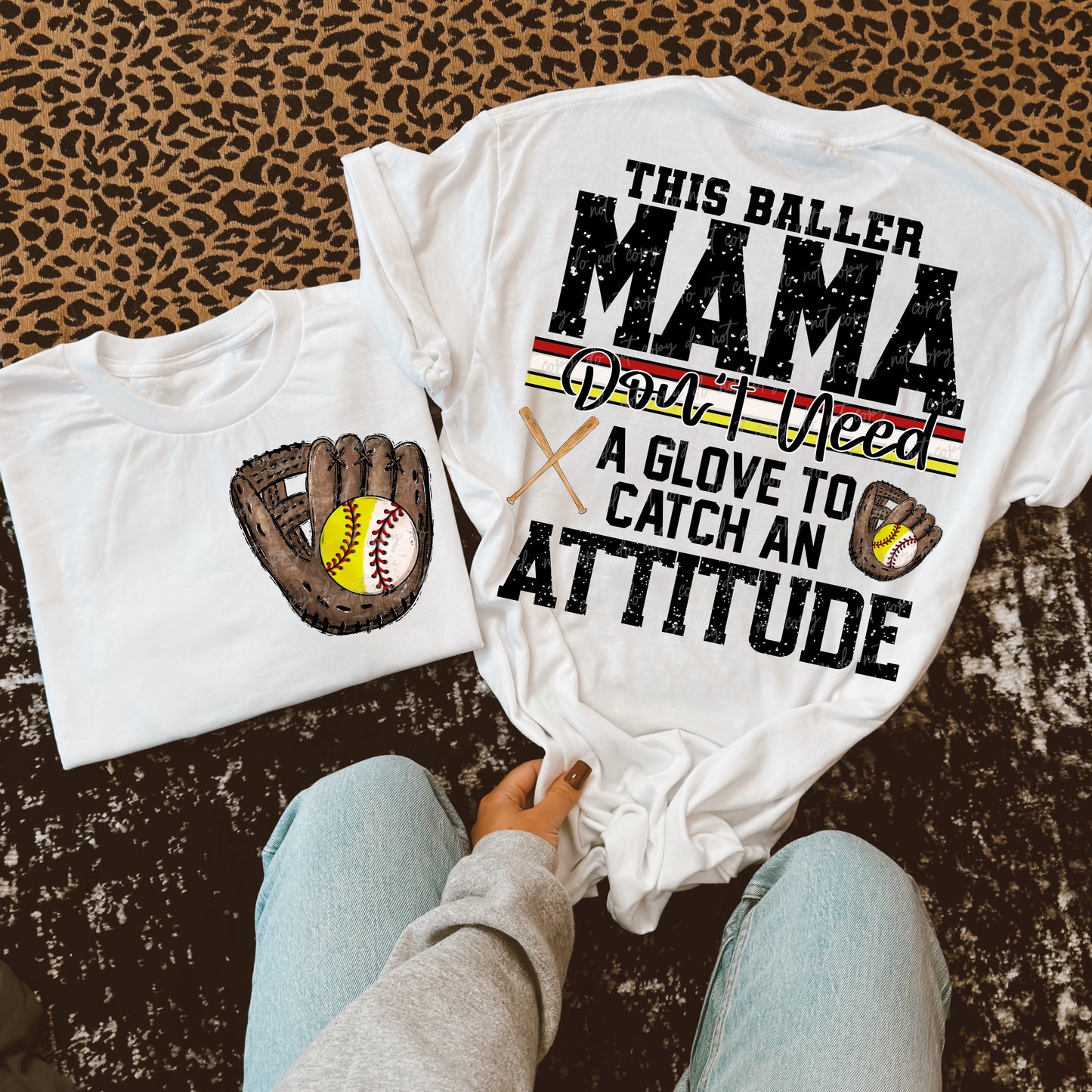 Baseball & Softball Split Custom Name Attitude-Ollie & Co.