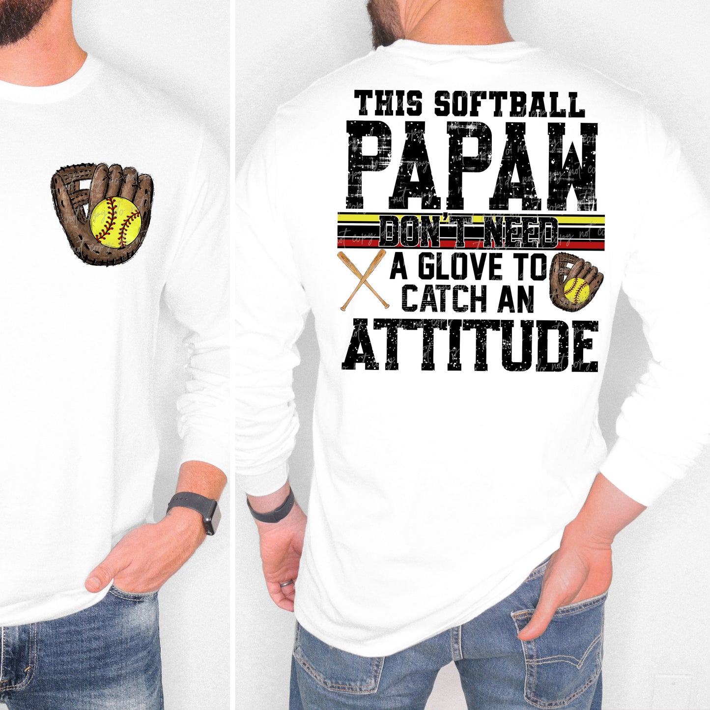 Softball Custom Name Attitude-Ollie & Co.