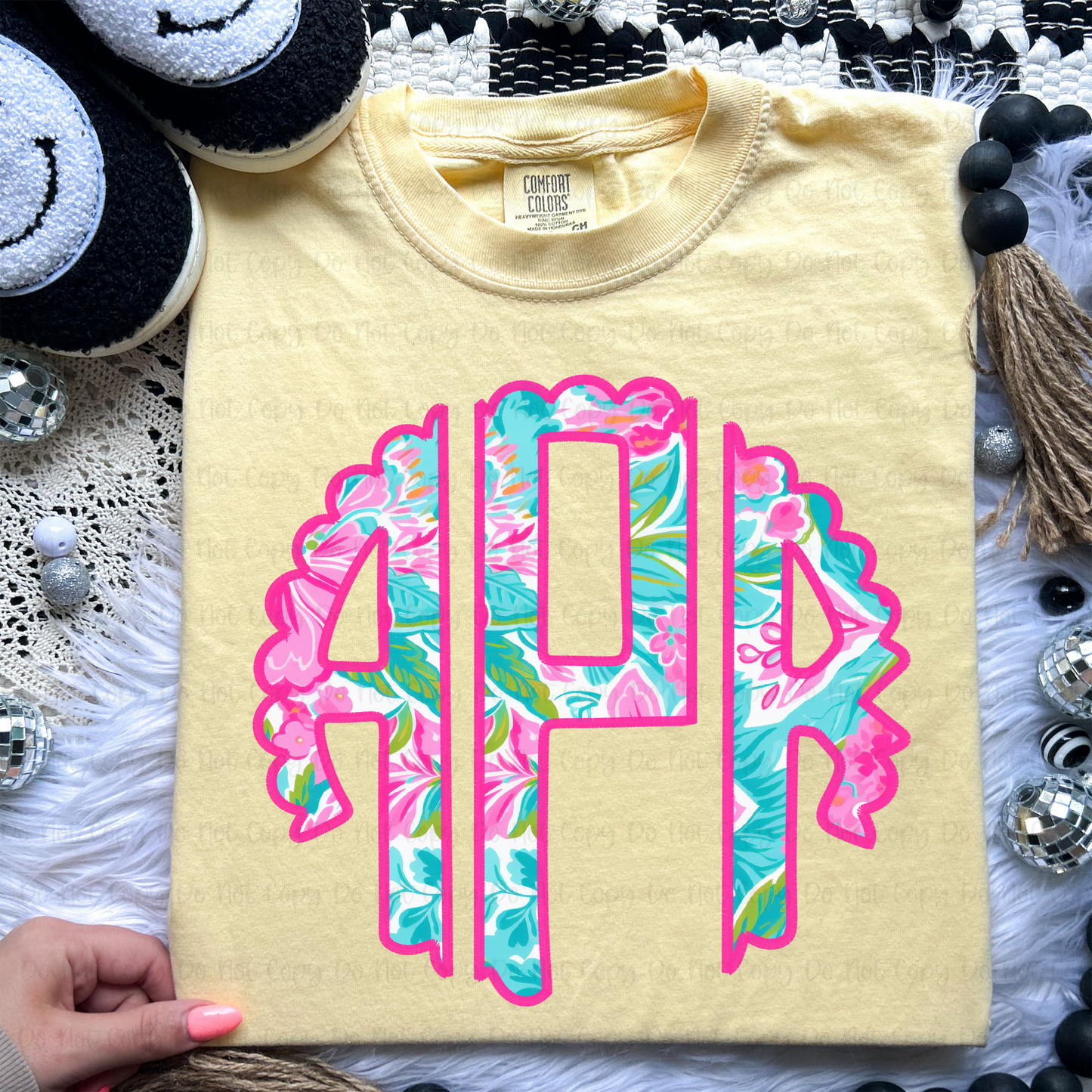Preppy Floral Monogram-Ollie & Co.