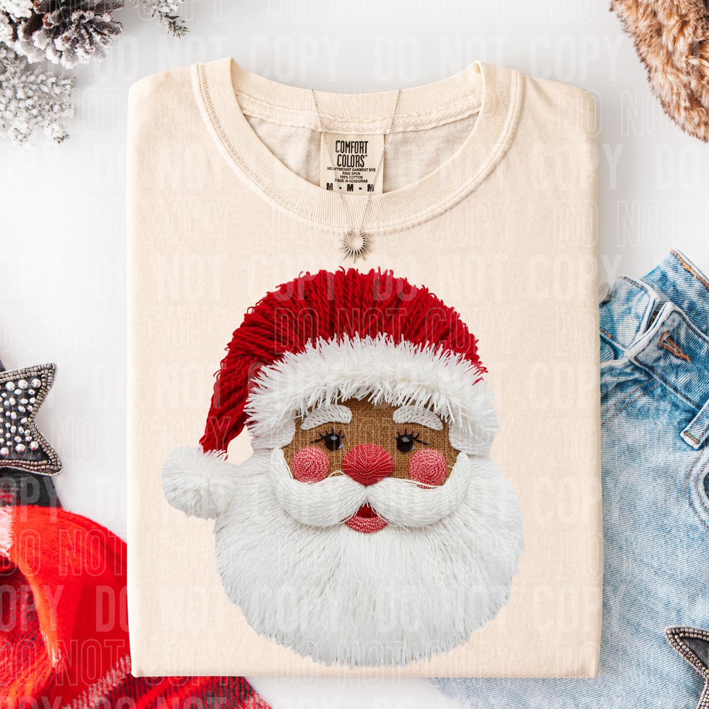 ROSY CHEEKS SANTA - FAUX YARN