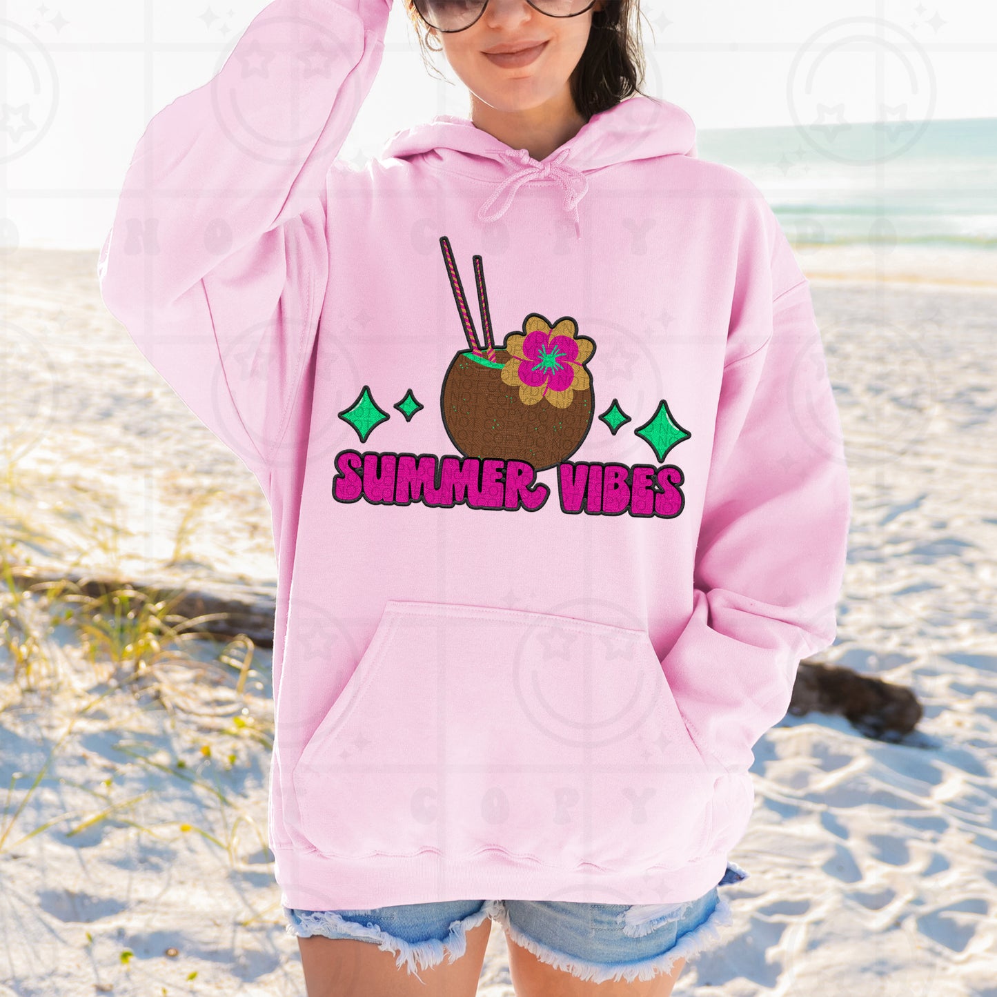Summer Vibes Faux Embroidery