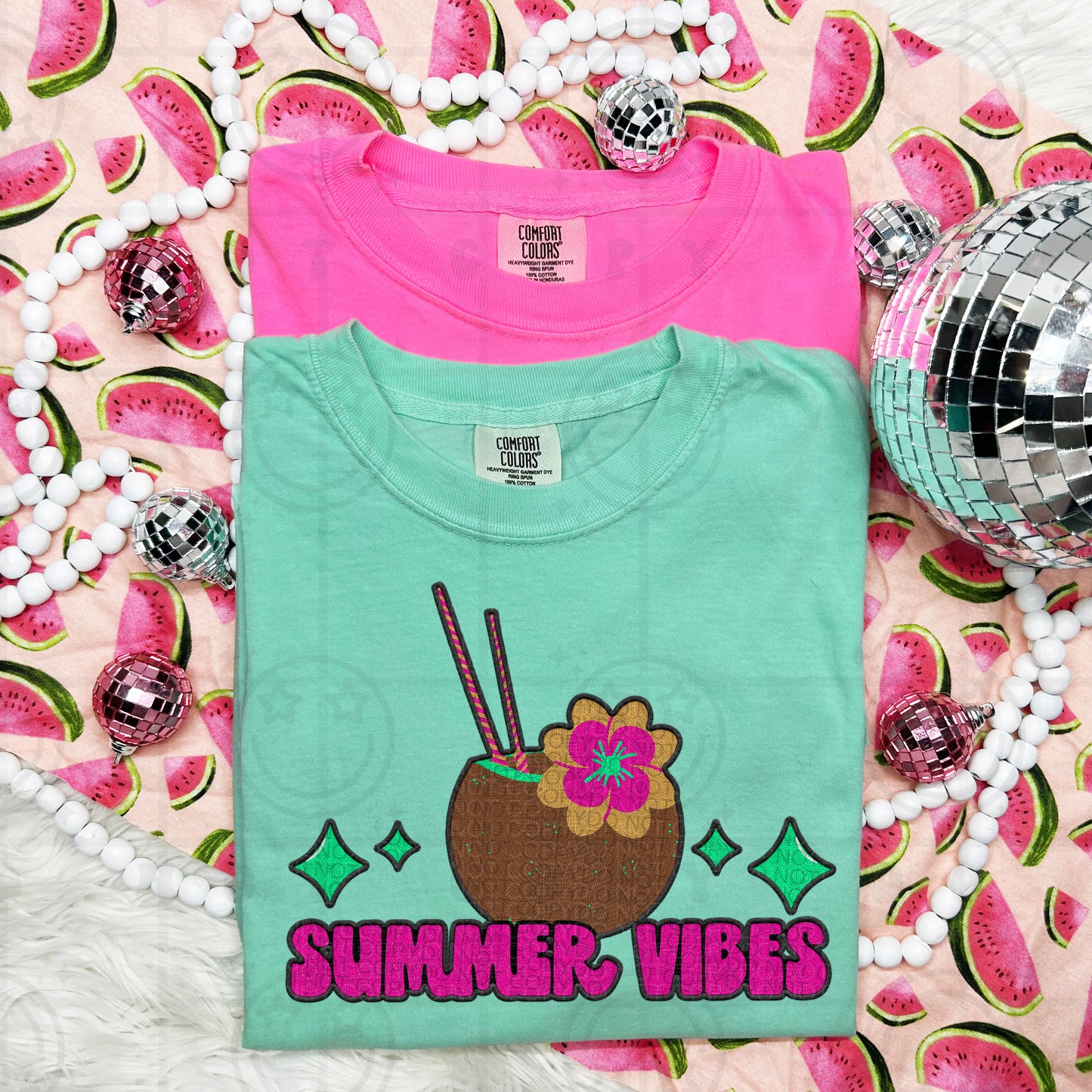 Summer Vibes Faux Embroidery