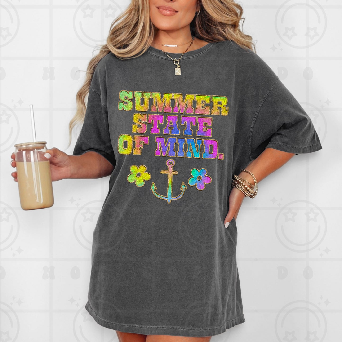 Summer state of mind Faux Embroidery