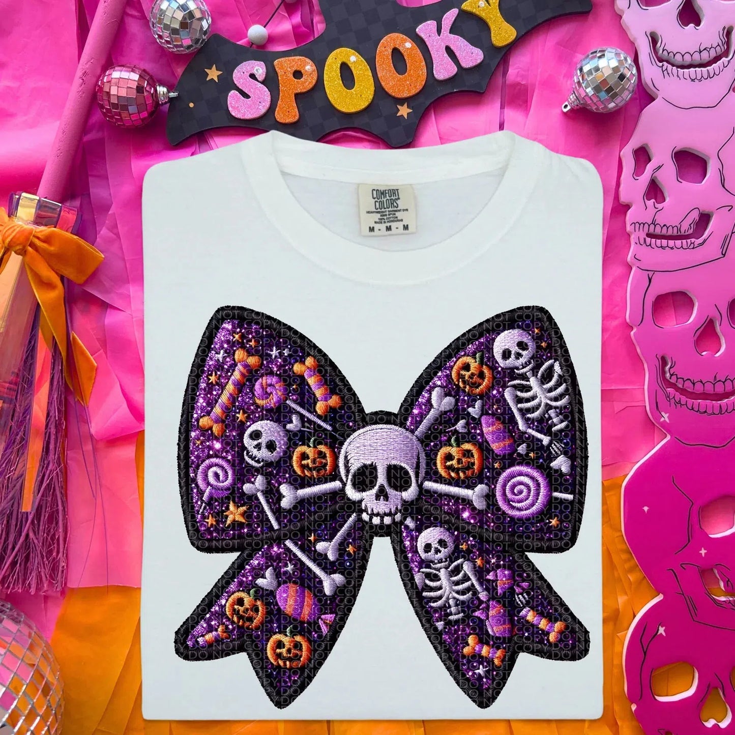 Faux Embroidery Spooky Bows *Ollie & Co. Exclusive*-Ollie & Co.