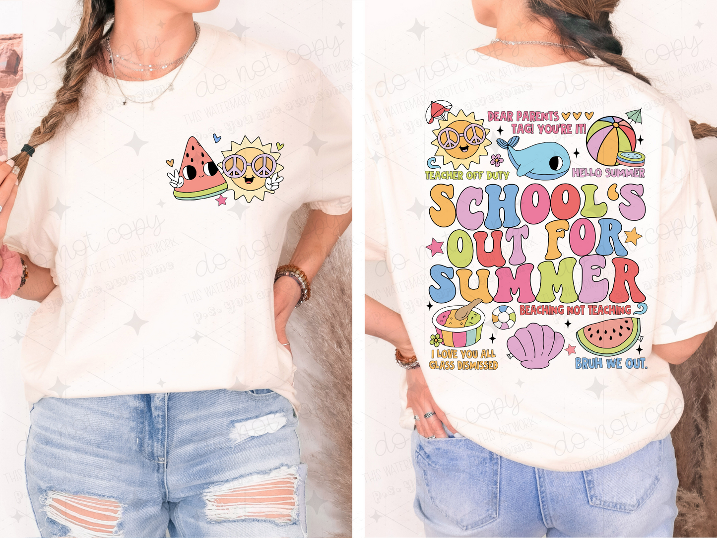 School's out for summer front & back-Ollie & Co.