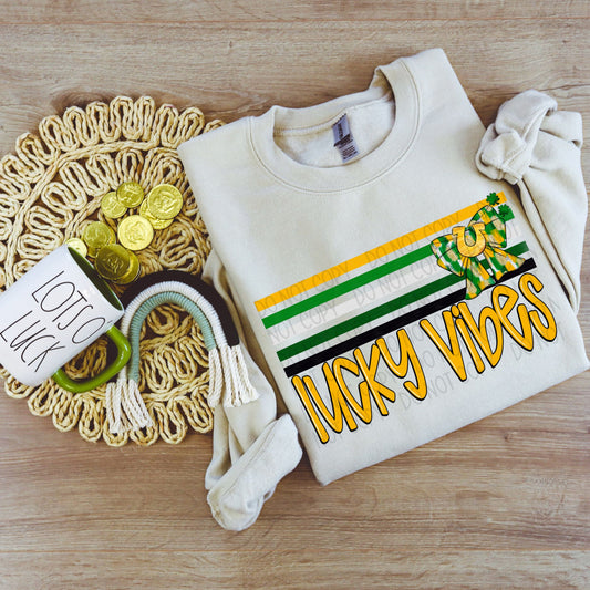 Lucky Vibes Retro Stripe