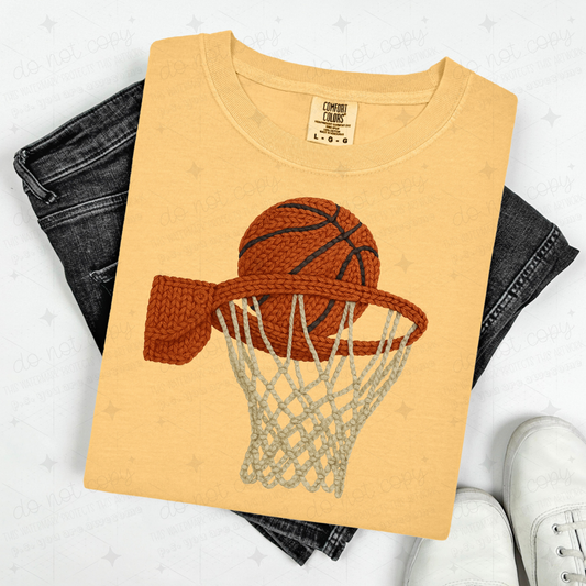 BASKETBALL AND HOOP - FAUX YARN