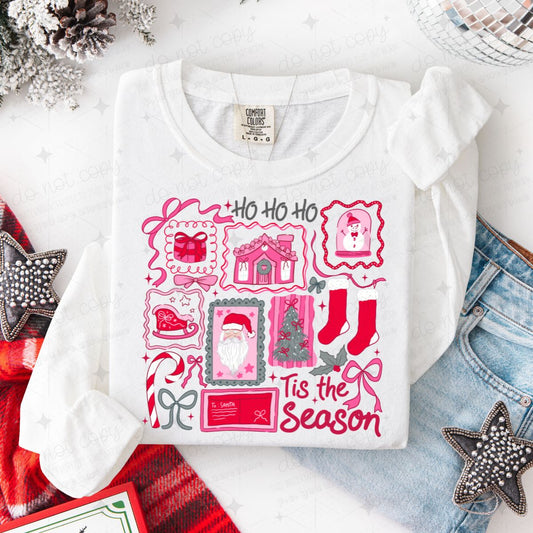 COQUETTE PINK CHRISTMAS DOODLE