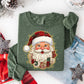 PATCHWORK SANTA - FAUX GLITTER