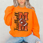 ORANGE FOOTBALL MOM *FAUX SEQUIN*