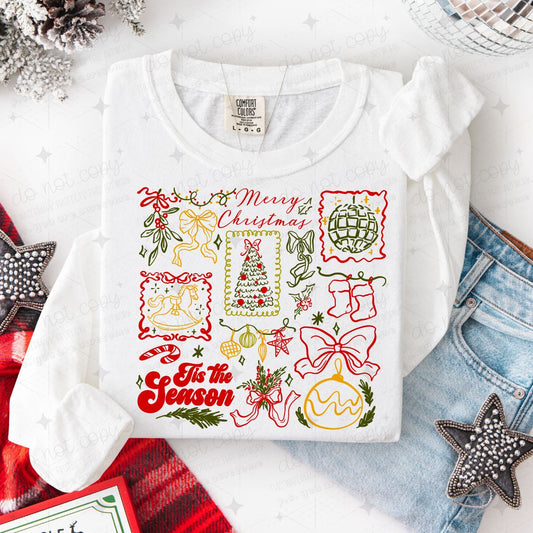 COQUETTE VINTAGE CHRISTMAS DOODLE