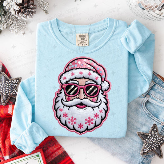 COOL SANTA - FAUX EMBROIDERY/FAUX SEQUIN