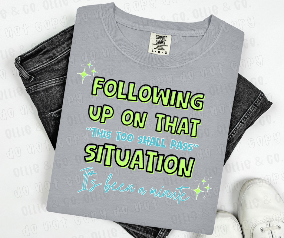 FOLLOWING UP ON THAT THIS TOO SHALL PASS - BLUE & GREEN *OLLIE & CO. EXCLUSIVE*