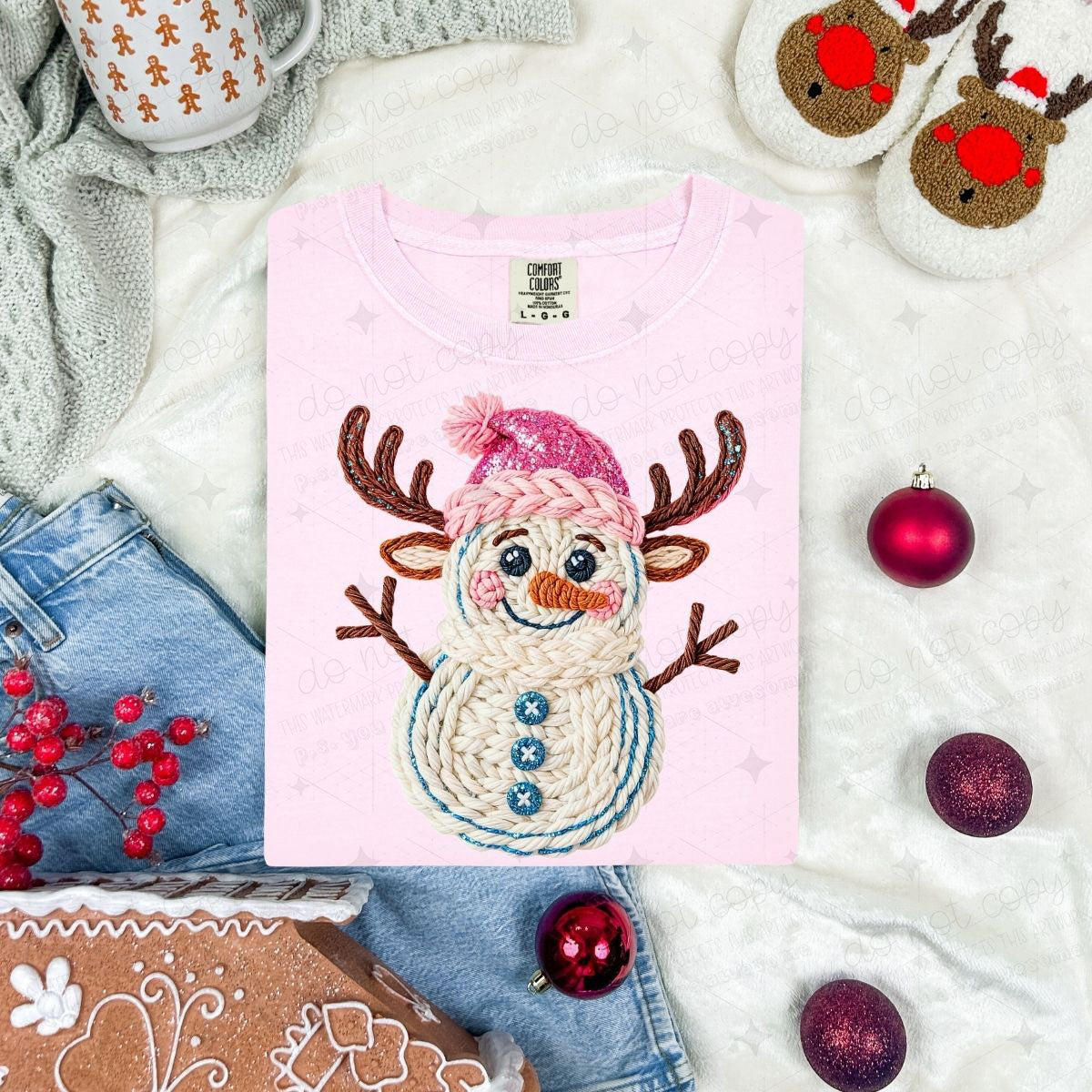 SNOWMAN REINDEER *FAUX YARN*