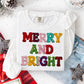 MERRY AND BRIGHT - FAUX SEQUIN