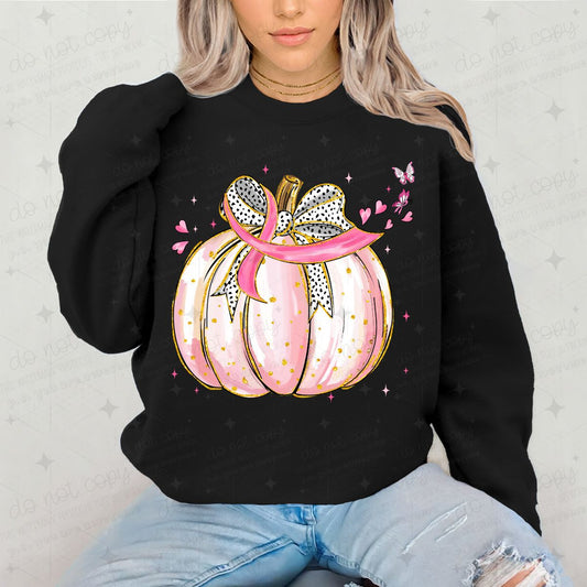 COQUETTE BREAST CANCER AWARENESS PUMPKIN