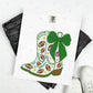 COQUETTE FOOTBALL BOOTS - GREEN W/FAUX GLITTER