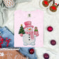 PINK CHEERFUL SNOWMAN *FAUX YARN*