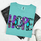 HOPE - PURPLE GOLD AND TURQUOISE LETTERS