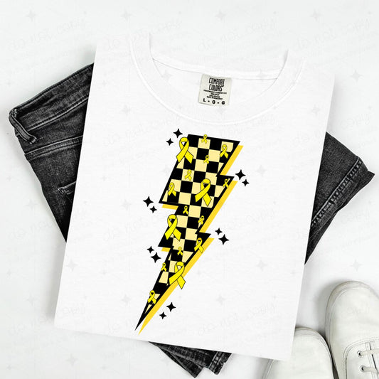 CHILDHOOD CANCER AWARENESS LIGHTENING BOLT