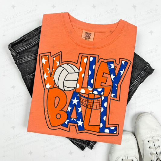 VOLLEYBALL - BLUE/ORANGE