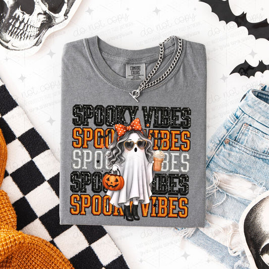 COQUETTE SPOOKY VIBES - FAUX SEQUIN
