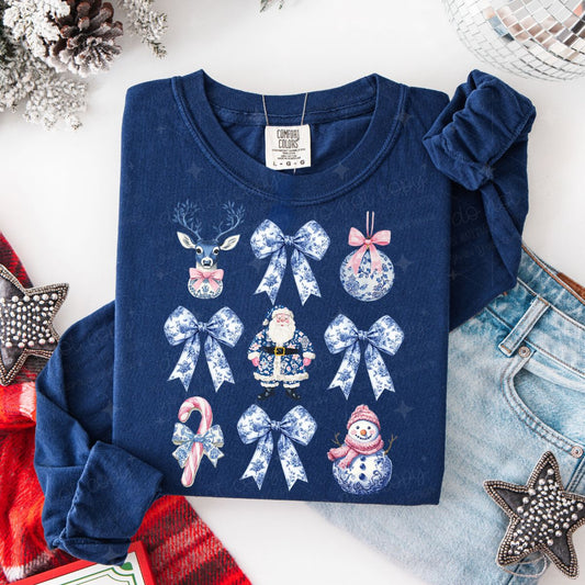 COQUETTE BLUE TOILE CHRISTMAS COLLAGE