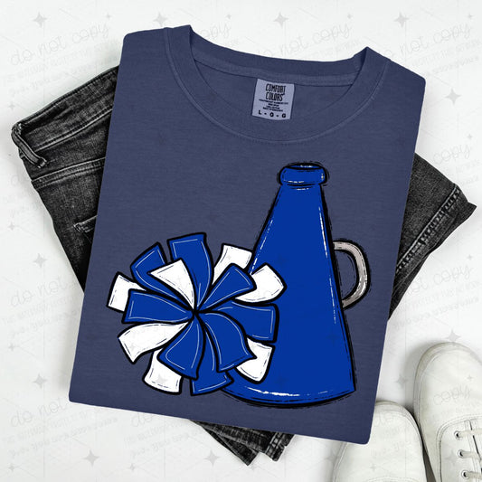 POMPOM & MEGAPHONE - ROYAL BLUE