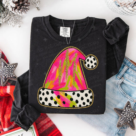 BRUSHSTROKE SANTA HAT