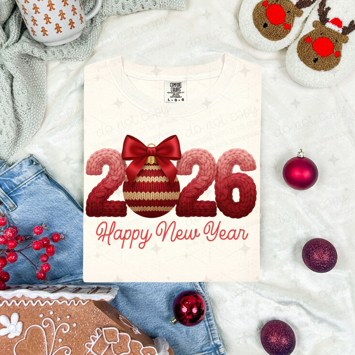 COQUETTE 2026 HAPPY NEW YEAR *FAUX YARN*