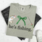 COQUETTE HE'S FISHING.