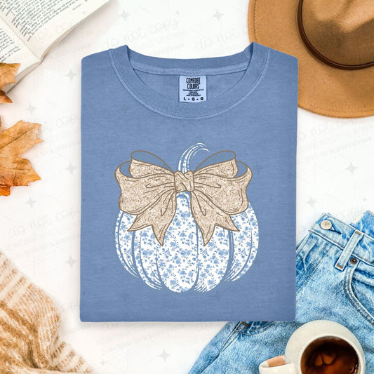 COQUETTE BABY BLUE FLORAL PUMPKIN