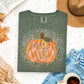 PUMPKIN W/ CROSS - FAUX GLITTER