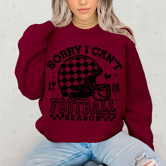 SORRY I CAN'T IT IS FOOTBALL SEASON