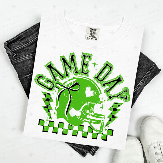 COQUETTE GAME DAY - GREEN OUTLINE/BLACK
