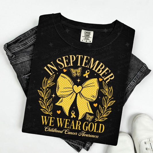 COQUETTE IN SEPTEMBER WE WEAR GOLD
