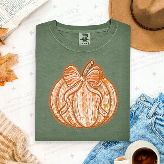 COQUETTE ORANGE LACE PUMPKIN *FAUX LACE*