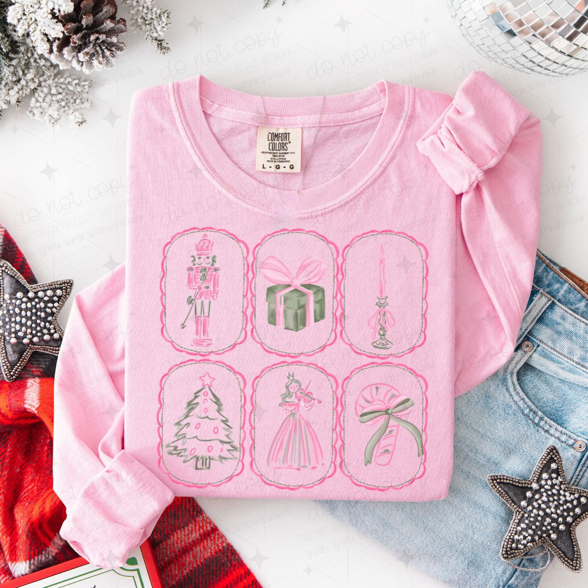 COQUETTE PINK CHRISTMAS FRAMES