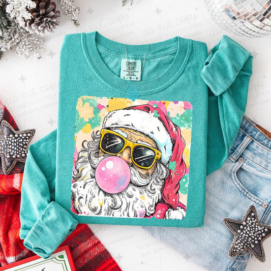 WATERCOLOR BUBBLE GUM SANTA