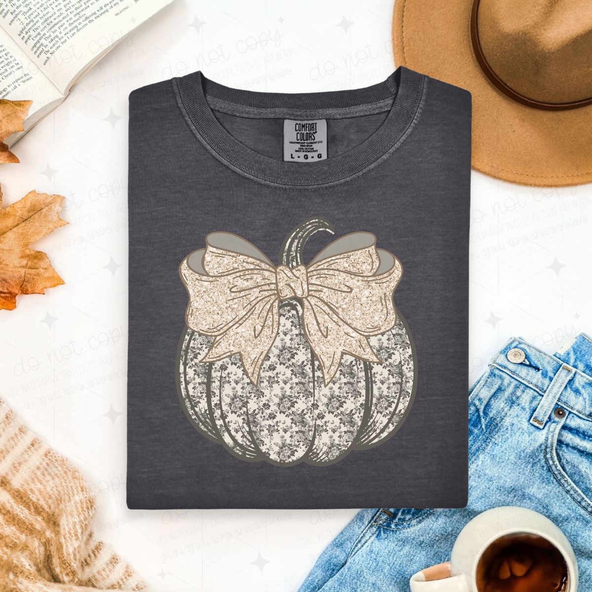 COQUETTE GRAY FLORAL PUMPKIN