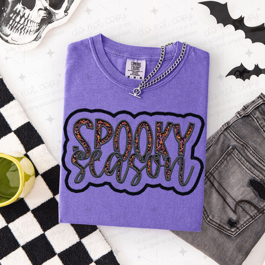 SPOOKY SEASON - FAUX SEQUIN + FAUX EMBROIDERY